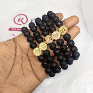 BAJI Black Matte Icon Bracelet (Gold)