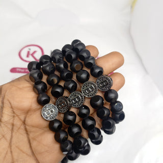 BAJI Black Matte Icon Bracelet (Silver)