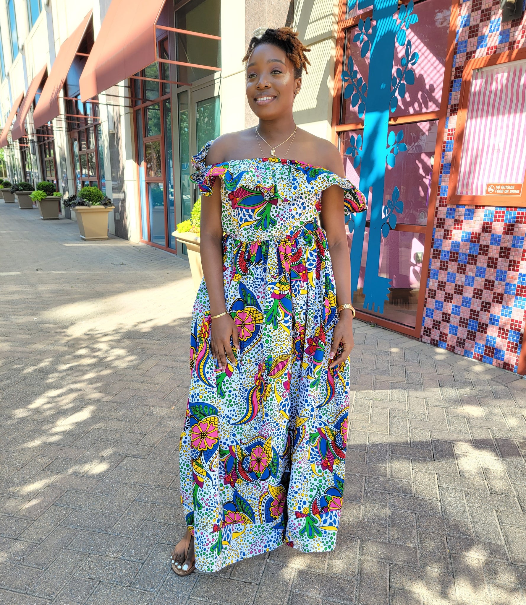 Ankara off hot sale shoulder gowns