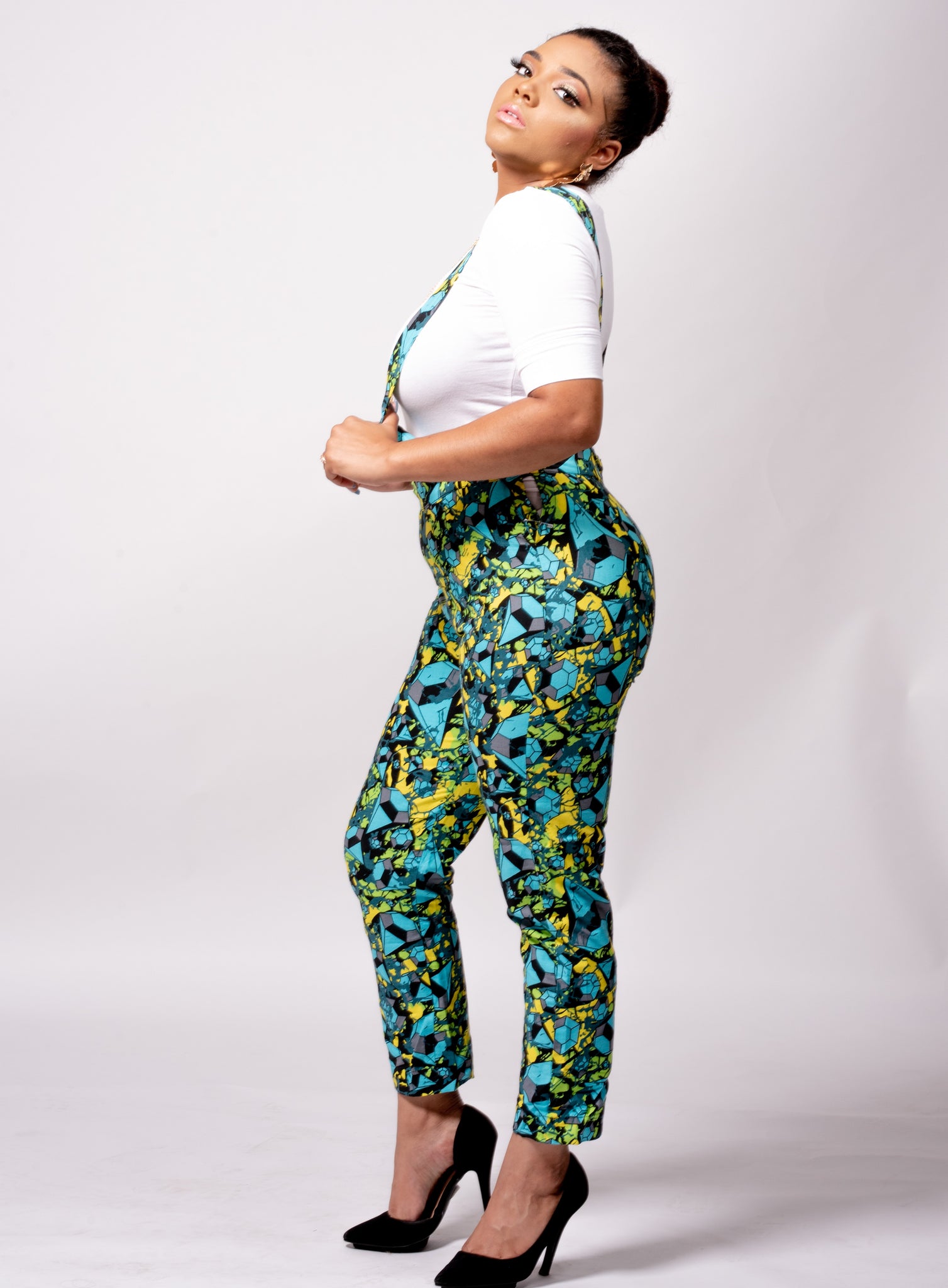 Aramide Ankara Dungaree Skirt (With Matching Face Mask) – BAJI