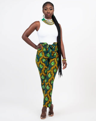 Bow Knot Slim Pencil High Waist Pants