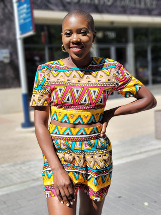 Ankara "Zanku" Two-Piece Crop Top