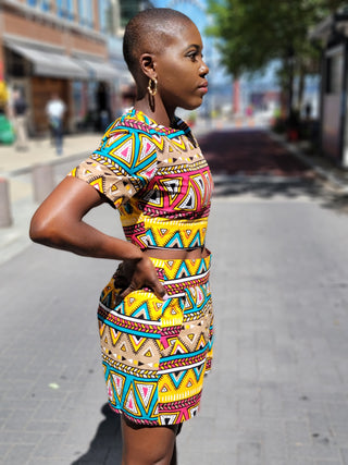 Ankara "Zanku" Two-Piece Crop Top